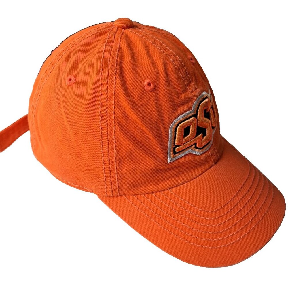 OSU Oklahoma State University Pistol Pete Tab Orange Adjust Cap Top Of The World